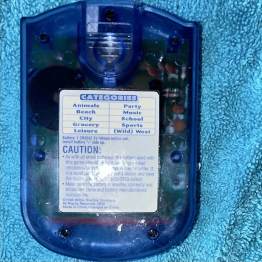 MB Handheld Hangman Game - Blue and Red